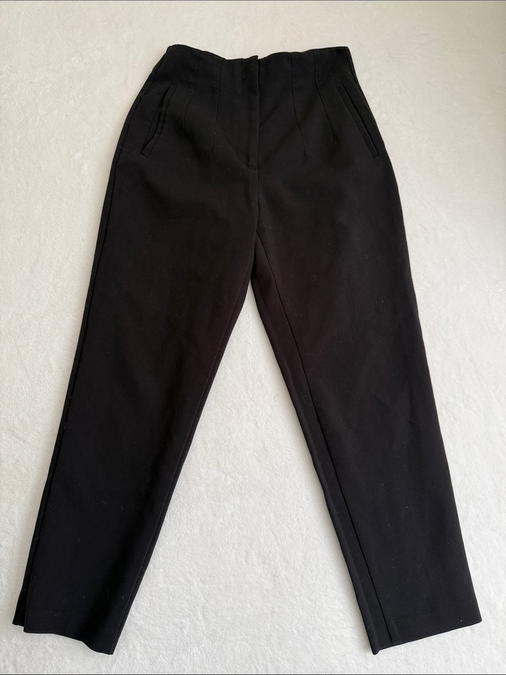 Zara Black Tailored High-Rise Dress Pants